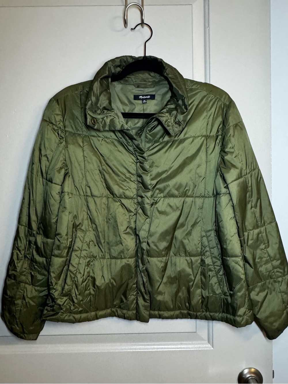 Madewell Olive Green Quilted Puffer Jacket - Women's